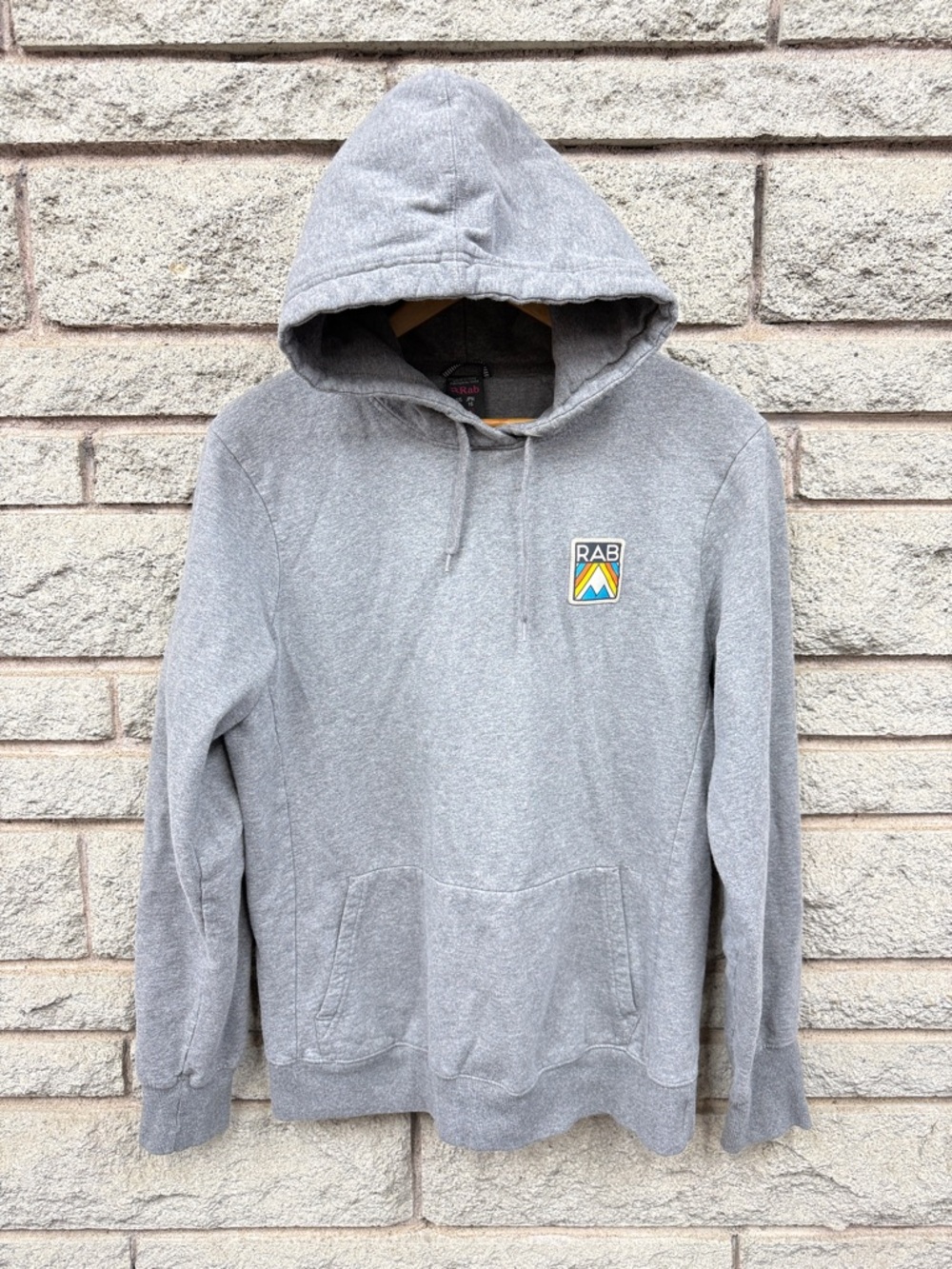 RAB Grey Pullover Hoodie with Chest Patch